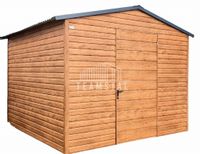 SCHOWEK - DOMEK OGRODOWY 3m x 3m DWUSPAD - drzwi - drewnopodobny TS278 3x3