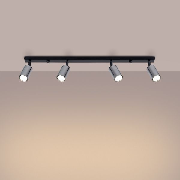 Plafon WINX 4L czarny/chrom zdjęcie 3