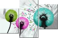 60 90CM OBRAZ 3 ELEM KOLOROWE DMUCHAWCE ŚCIENNY DRUK PŁÓTNO