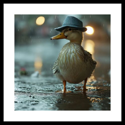Plakat 40x40cm Kaczka w Kapeluszu na Arena.pl