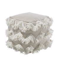 Puf 44 x 45 x 44 cm beżowy NASHIK