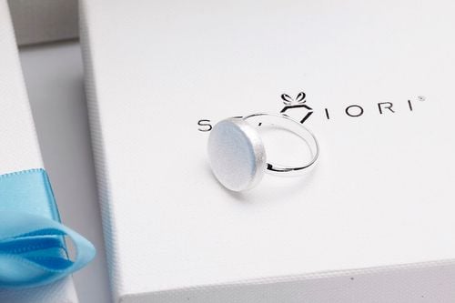 srebrny pierścionek okrągły | srebro szczotkowane 925 na Arena.pl