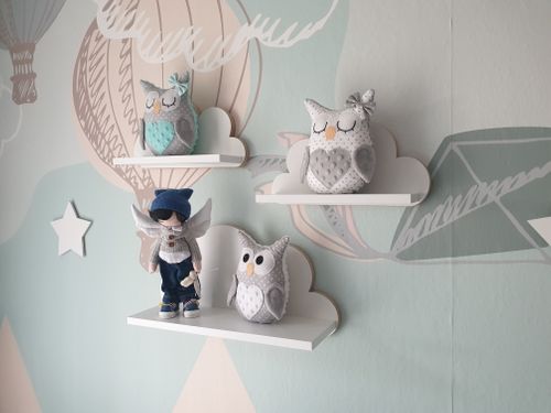 Półki chmurki zestaw 3x półka chmurka Pysia Elegance do pokoju dziecka na Arena.pl