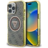 Etui Guess IML Metal Glitter 4G Circle Triangle MagSafe do iPhone 16 Pro Ma