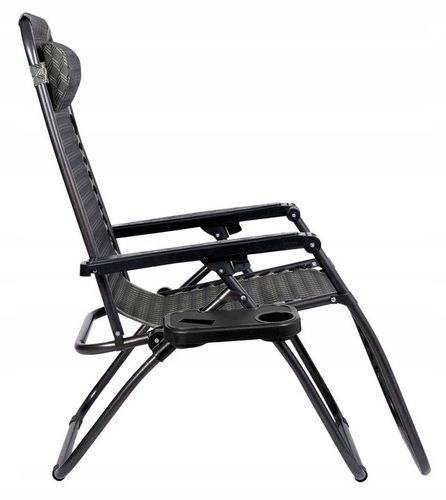 LEŻAK OGRODOWY ORION Zero Gravity brąz jodełka plażowy tarasowy składany na Arena.pl