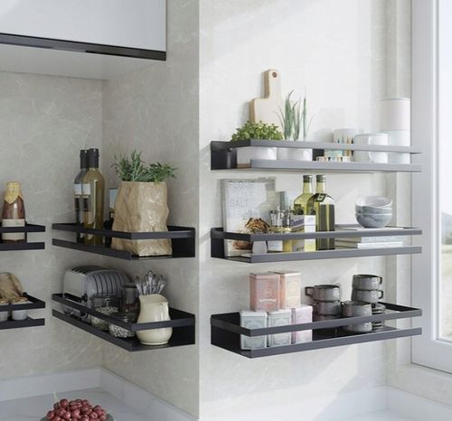 Półka Łazienkowa Wisząca Czarna pod Lustro XL 50cm na Arena.pl