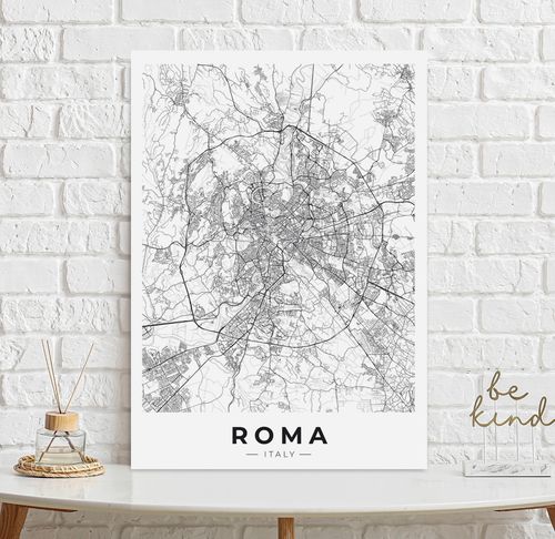 Plakat mapa Rzym plan miasta 50x70 cm na Arena.pl