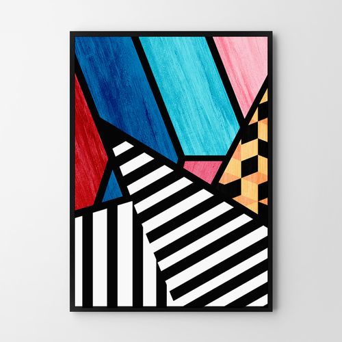 Plakat cyfrowy do wydruku geometria abstrakcja na Arena.pl
