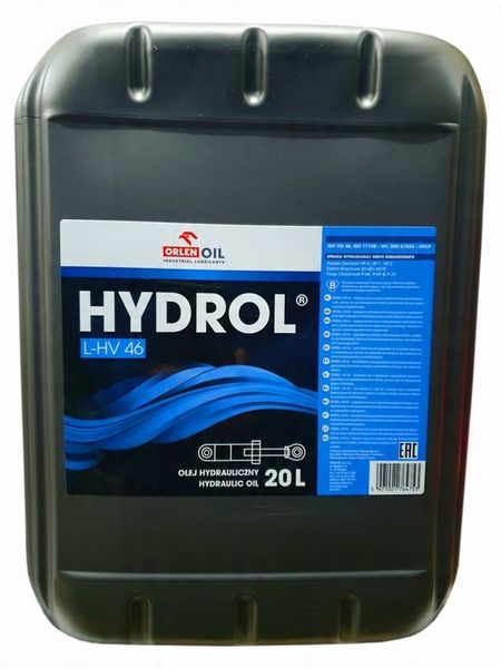 OLEJ HYDRAULICZNY ORLEN HYDROL HV-46 20L zdjęcie 4