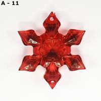 ŚNIEŻYNKA PLASTIK CZERWONA 37MM 4SZT