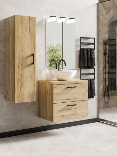 ZESTAW MEBLI ŁAZIENKOWYCH LUNA 50 szafka umywalka słupek w. (W1) + EB na Arena.pl