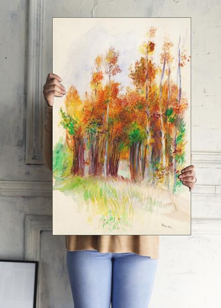Grove of Trees, Pierre-Auguste Renoir - plakat 60x80 cm zdjęcie 3