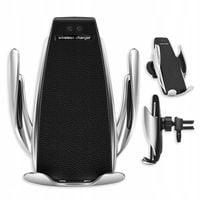 Uchwyt Samochodowy Na Telefon Do Kratki Automatyczny Ładowarka Indukcyjna