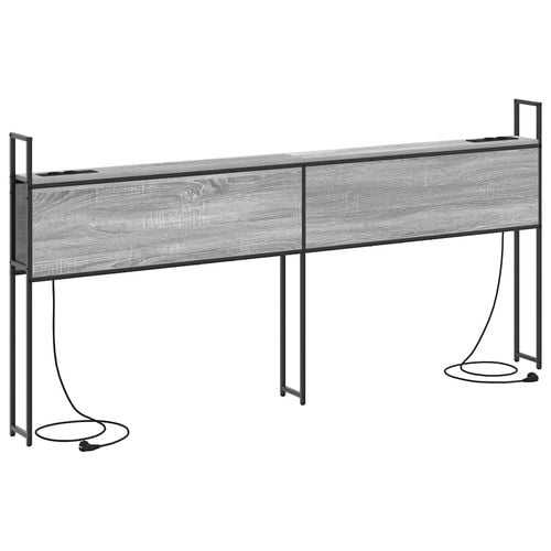 Szafka z Ładowaniem Z zagłówkiem Szary dąb sonoma 200 cm na Arena.pl