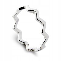 SREBRNA OBRĄCZKA CIENKA WĄSKA ZYGZAK SREBRO 925