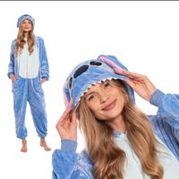 Piżama Damska Kombinezon Kigurumi Onesie Kostium Stich Niebieski 175-185 XL