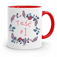 Kubek Czerwony Dla Teścia Teść Numer Jeden Prezent Z Nadrukiem Ze Zdjęciem