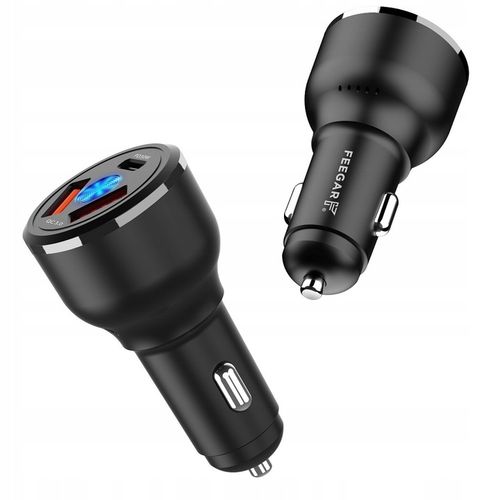 Feegar Szybka ŁADOWARKA SAMOCHODOWA USB x3 USB-C TYP-C PD QC 3.0 66W 9A na Arena.pl