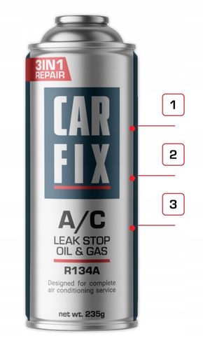 GAZ DO KLIMATYZACJI CarFix AC R134A Czynnik Olej Uszczelniacz 3w1 R134 A na Arena.pl