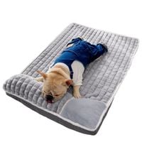 pluszowe prostokątne legowisko kojec dla psa kota poduszka posłanie 100x70