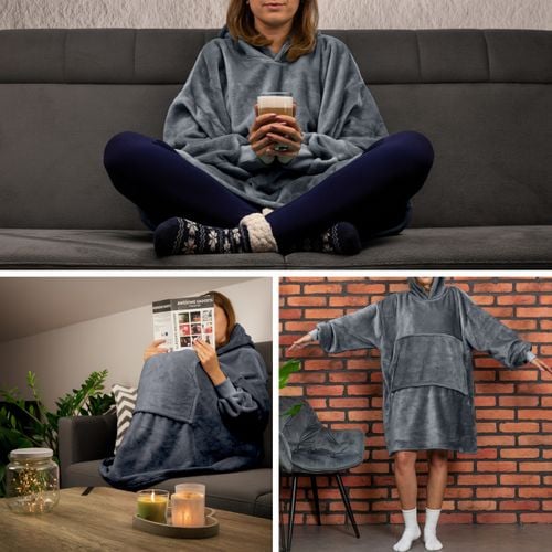 Bluzair - Bluza koc - Szary na Arena.pl