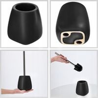 SZCZOTKA DO WC TOALETOWA DO TOALETY ŁAZIENKI CERAMICZNA CZARNA ŁAZIENKOWA