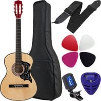 Gitara klasyczna Castelo 7/8 Jasny brąz od 12 lat dla dorosłych ZESTAW