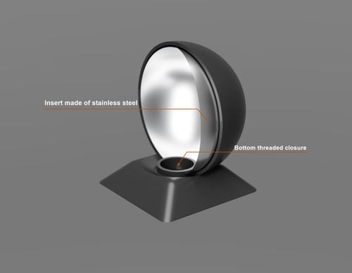 Urna - Kula Ziemska, ręcznie malowana, urna ze stali nierdzewnej na Arena.pl