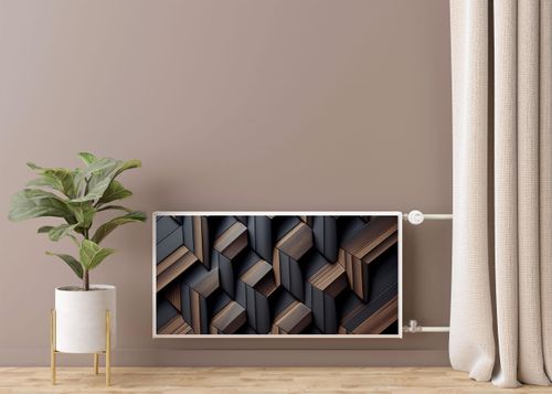 Mata MAGNETYCZNA Na Kaloryfer Drewno Abstrakcja Efekt 3D 90cm x 60cm na Arena.pl