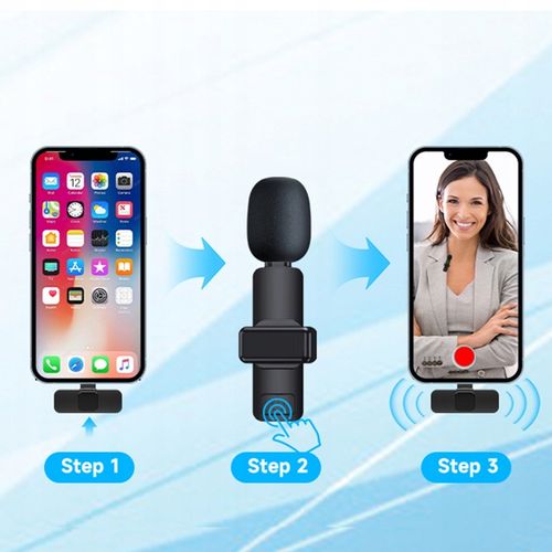 2x MIKROFON BEZPRZEWODOWY KRAWATOWY + ODBIORNIK USB-C + ADAPTER DO IPHONE na Arena.pl