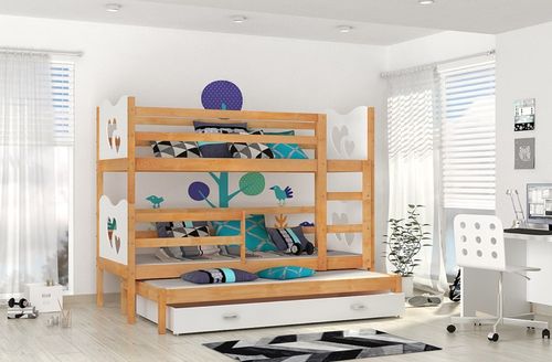 Łóżko MAX 3 olcha Kolor - Biel na Arena.pl