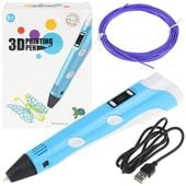 długopis 3d pen drukarka 3d zestaw - niebieski