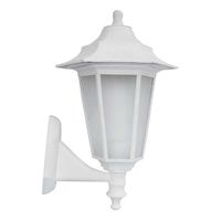 Zewnętrzna LAMPA ścienna BEGONYA2 03080 Ideus elewacyjna OPRAWA latarenka na taras outdoor IP44 biała laterna