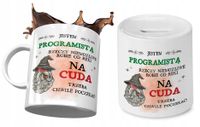 Dla Programisty Zestaw Kubek + Skarbonka Prezent Z Nadrukiem Ze Zdjęciem