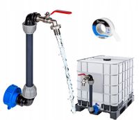 ZESTAW ZBIORNIKA MAUZERA BECZKI KRAN ZAWÓR KULOWYM WĄŻ IBC 3/4 1000L