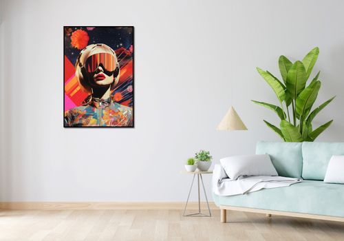 Plakat 68x98cm Retrofuturystyczna Muza na Arena.pl