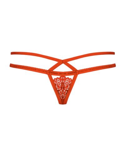 838-tho-3 stringi czerwone l/xl obsessive na Arena.pl