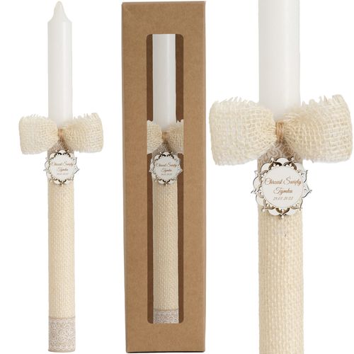 Świeca do Chrztu Świętego boho z personalizacją SC-14B na Arena.pl