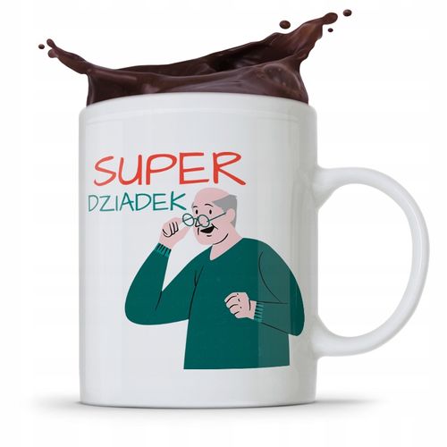 Kubek Prezent Dzień Dziadka Super Dziadek Z Nadrukiem Ze Zdjęciem na Arena.pl