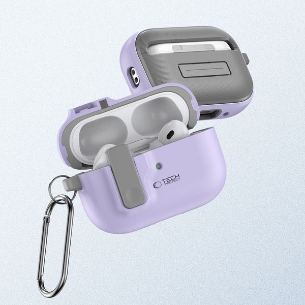 TECH-PROTECT SLIM HOOK APPLE AIRPODS PRO 1 / 2 LAVENDER zdjęcie 2