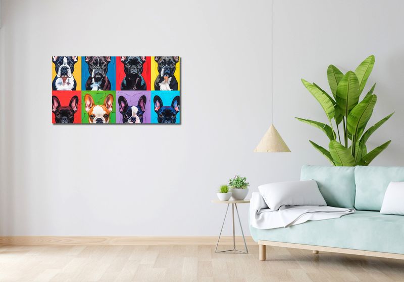 Obraz 100x50cm Buldogi Francuskie zdjęcie 2