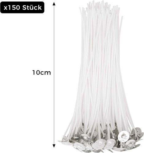 Knoty do Świec z Blaszką Gotowe 10cm 100 Sztuk na Arena.pl