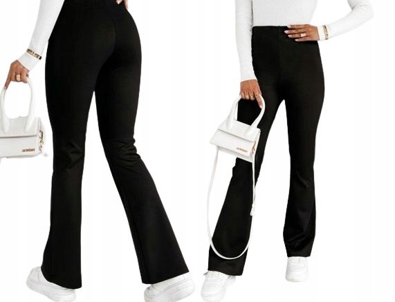 Kryjące legginsy push-up modelujące wysoki stan kieszenie dzwony XL/XXL 474 zdjęcie 1