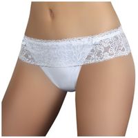 MAJTKI BIAŁE STRINGI Z KORONKĄ ELEGANCKIE PANTY M