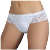 MAJTKI BIAŁE STRINGI Z KORONKĄ ELEGANCKIE PANTY M