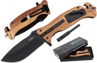 BSH NÓŻ RATOWNICZY SPRĘŻYNOWY 6w1 AUTOMAT MYŚLIWSKI HARCERSKI SZTYLET