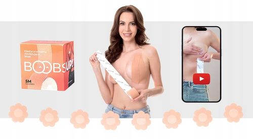 ORYGINALNA TAŚMA DO MODELOWANIA BIUSTU TAŚMA NA PIERSI + INSTRUKCJA WIDEO na Arena.pl