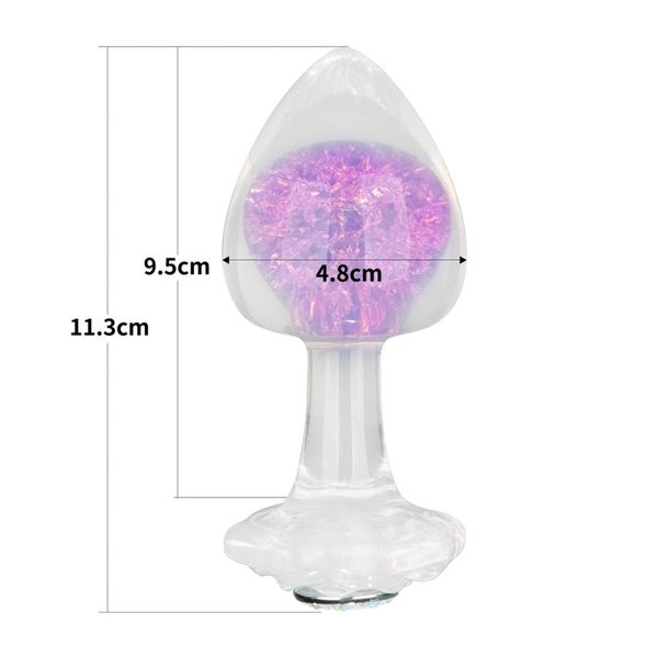 Gemoria Silicone Butt Plug - Purple zdjęcie 2
