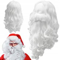 Broda Świętego Mikołaja + Peruka Zestaw Na Boże Narodzenie Mikołajki