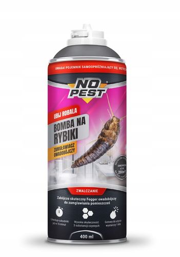 PREPARAT BOMBA FOGGER ŚRODEK NA RYBIKI CUKROWE SREBRZYKI NO PEST 400ML na Arena.pl
